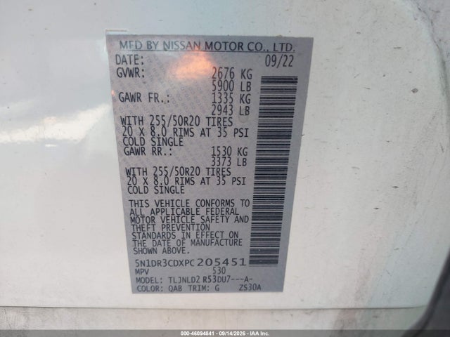 2023 NISSAN PATHFINDER SL 4WD 9