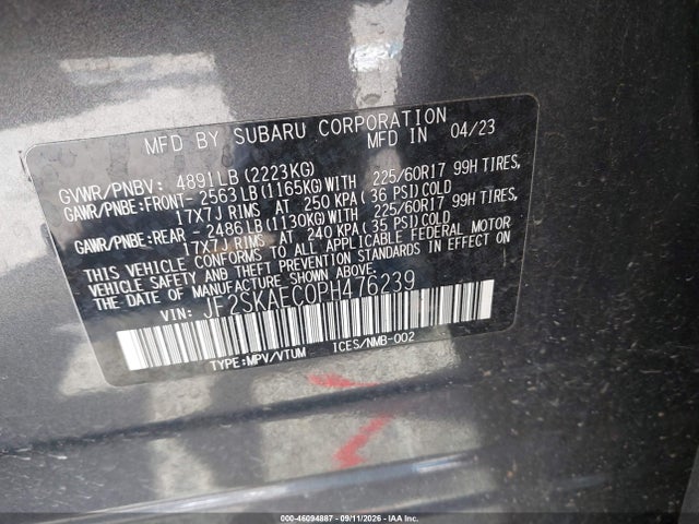 2023 SUBARU FORESTER PREMIUM 9
