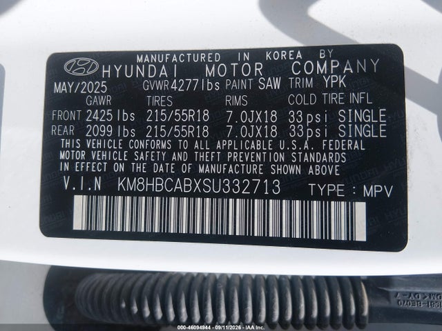 2025 HYUNDAI KONA SEL 9
