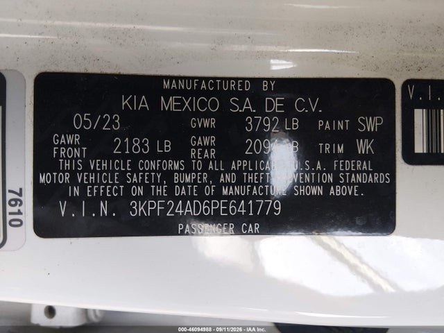2023 KIA FORTE LXS 9