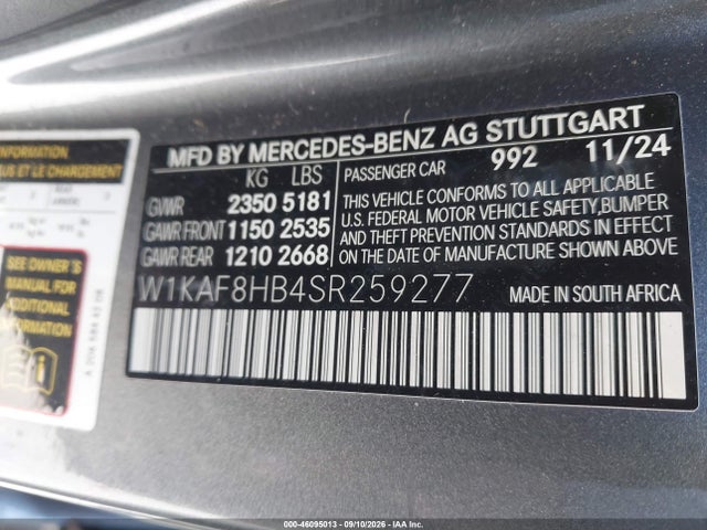 2025 MERCEDES-BENZ AMG C 43 4MATIC 9