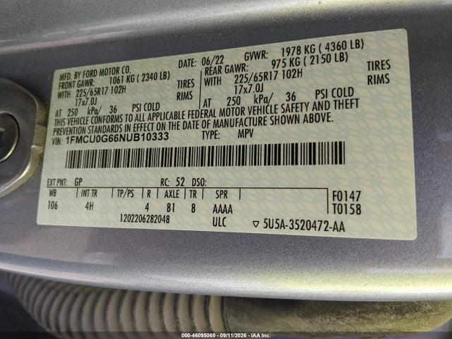 2022 FORD ESCAPE SE 9