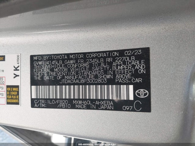 2023 TOYOTA PRIUS LE 9