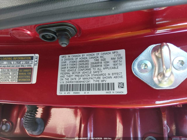 2021 HONDA CR-V 2WD EX-L 9