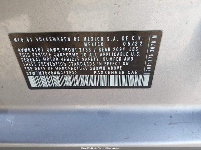 2022 VOLKSWAGEN JETTA 1.5T SE 9