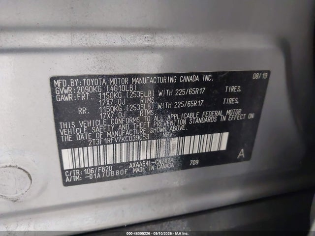 2019 TOYOTA RAV4 LE 9