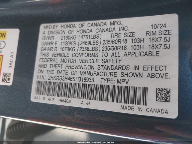 2025 HONDA CR-V EX 2WD 9