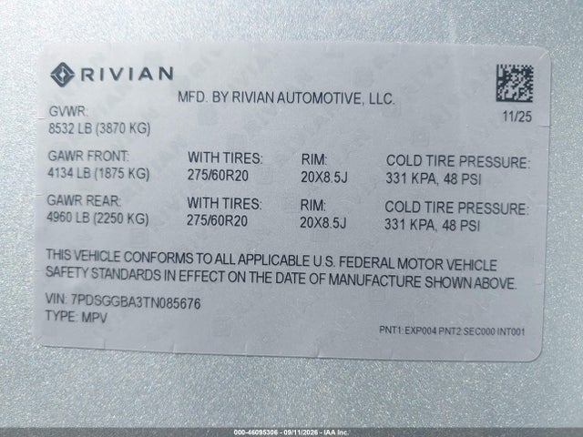 2026 RIVIAN R1S DUAL MOTOR STANDARD PACK 9