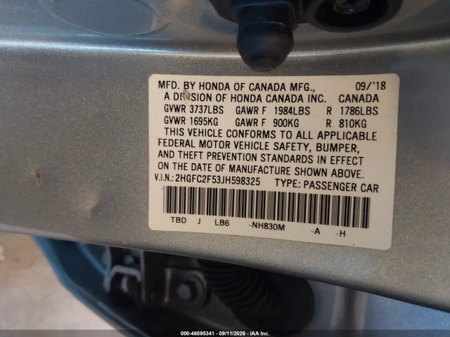 2018 HONDA CIVIC LX 9