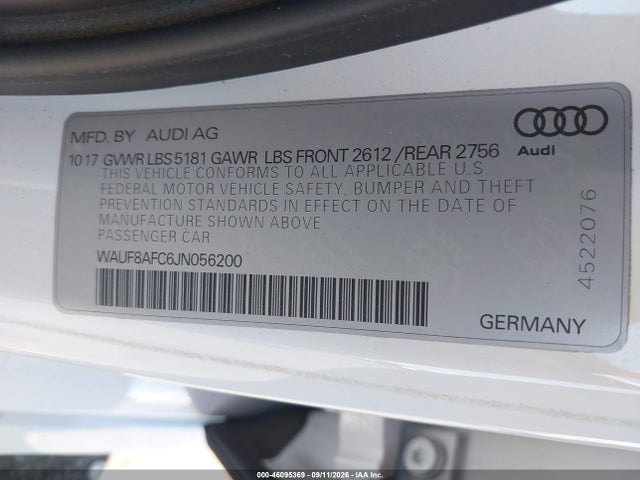 2018 AUDI A6 2.0T PREMIUM/2.0T SPORT 9