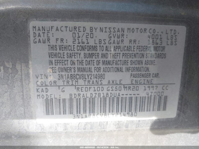 2020 NISSAN SENTRA SV XTRONIC CVT 9