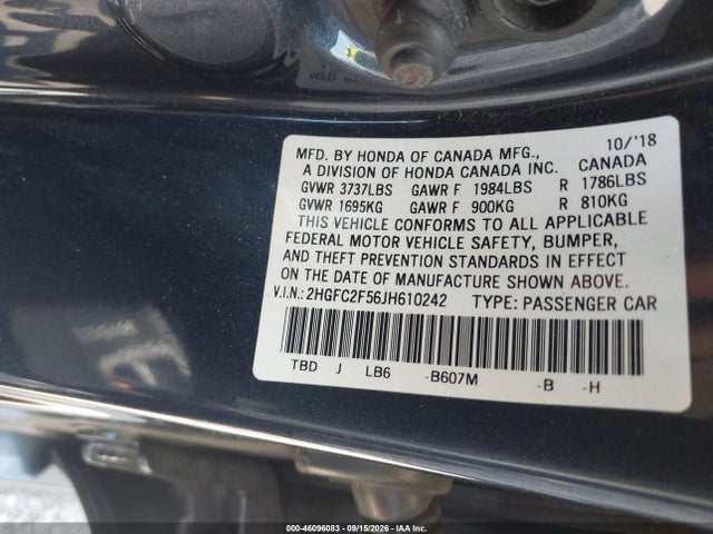 2018 HONDA CIVIC LX 9
