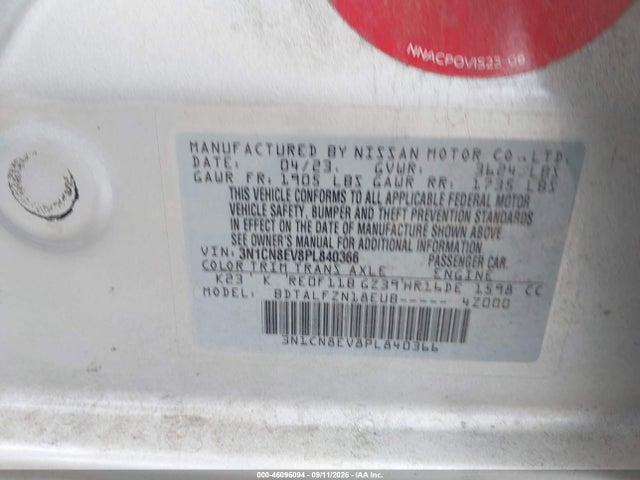 2023 NISSAN VERSA 1.6 SV XTRONIC CVT 9