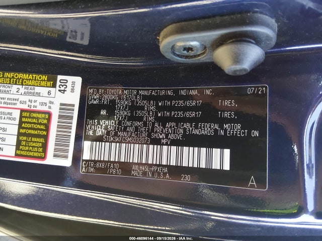 2021 TOYOTA SIENNA LE 9