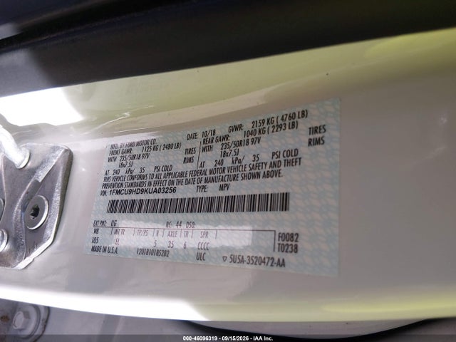2019 FORD ESCAPE SEL 9