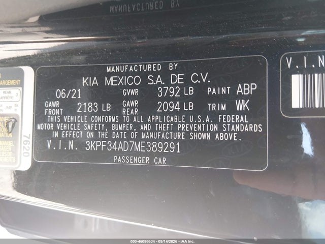 2021 KIA FORTE GT-LINE 9
