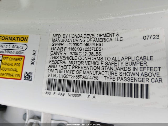 2023 HONDA ACCORD HYBRID SPORT 9