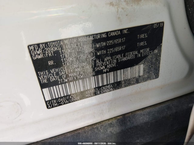 2019 TOYOTA RAV4 XLE 9