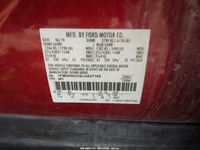 2020 FORD EXPLORER ST 9