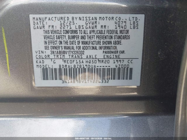 2026 NISSAN SENTRA S 9