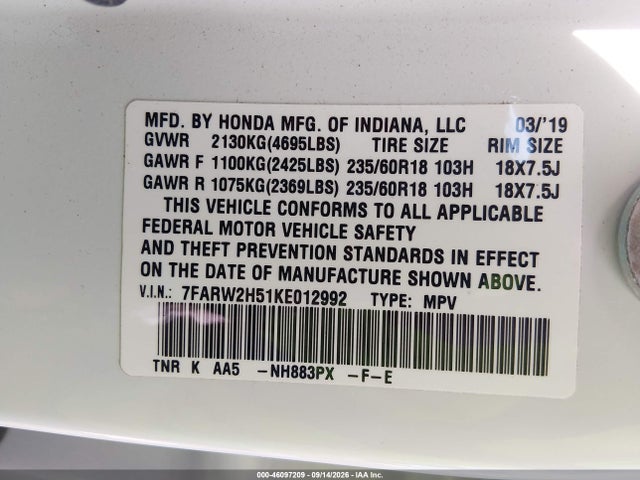 2019 HONDA CR-V EX 9