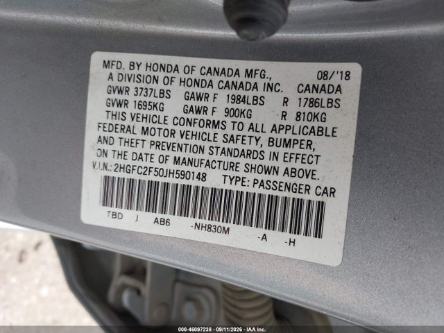 2018 HONDA CIVIC LX 9