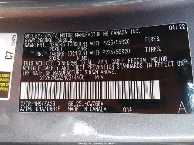 2022 LEXUS RX 350 9