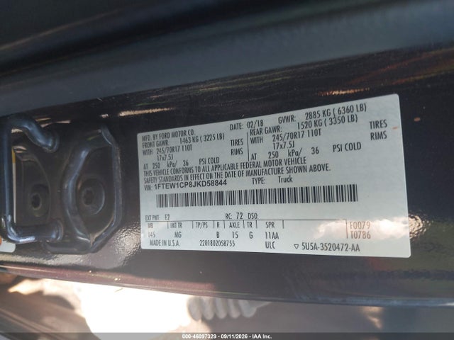 2018 FORD F-150 XLT 9