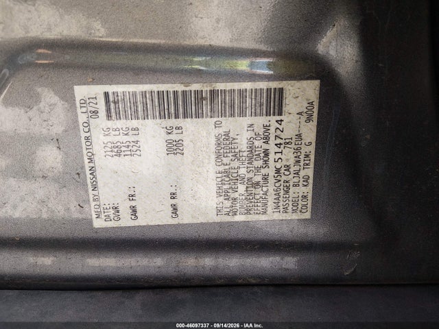 2021 NISSAN MAXIMA SV XTRONIC CVT 9