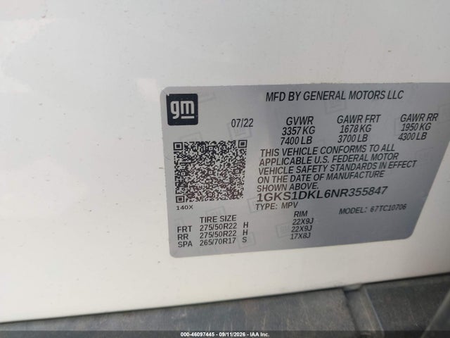 2022 GMC YUKON 2WD DENALI 9