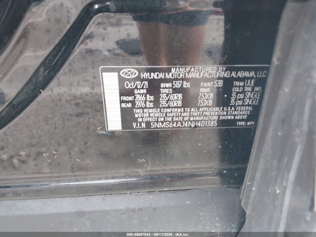 2022 HYUNDAI SANTA FE SEL 9