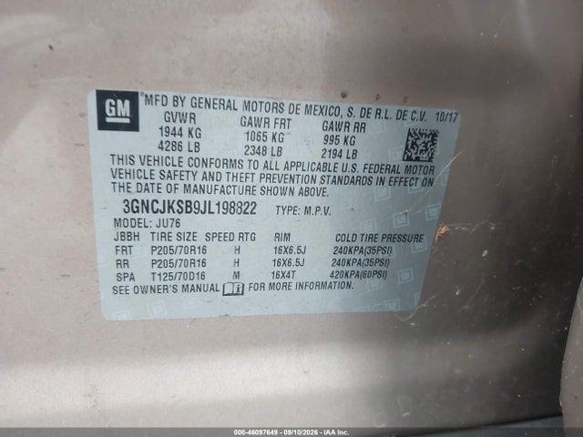 2018 CHEVROLET TRAX LS 9