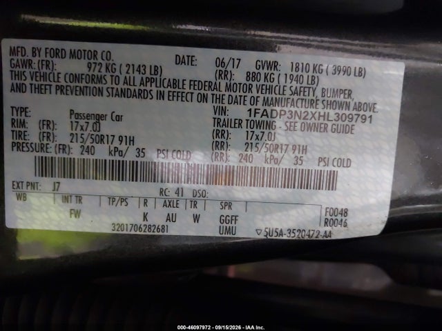 2017 FORD FOCUS TITANIUM 9