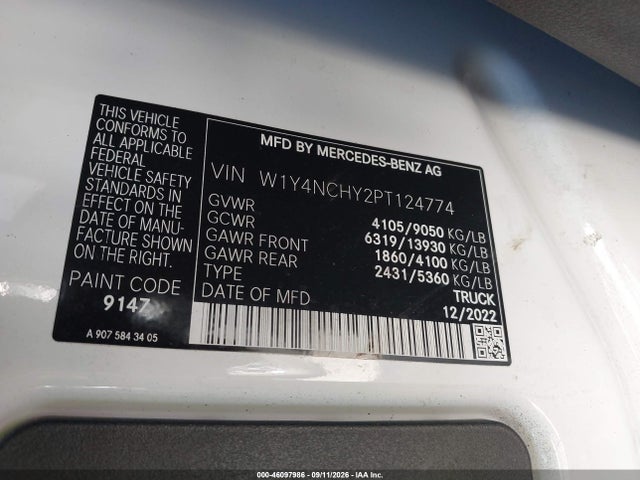2023 MERCEDES-BENZ SPRINTER 2500 HIGH ROOF 4-CYL DIESEL HO 9