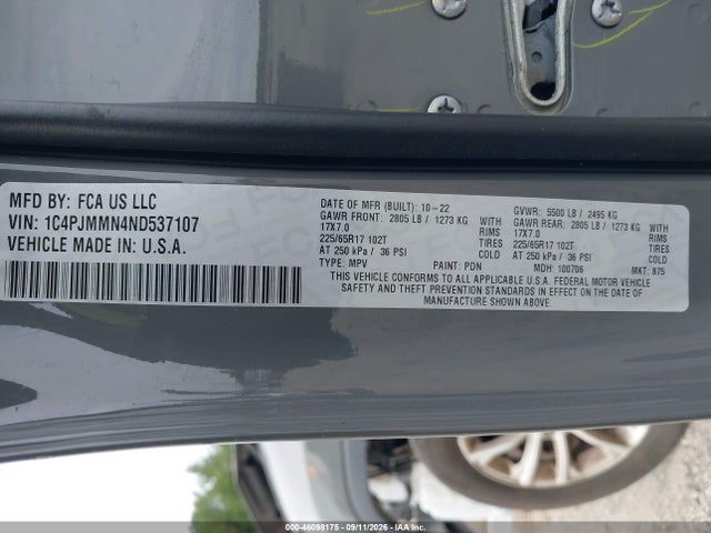 2022 JEEP CHEROKEE LATITUDE LUX 4X4 9