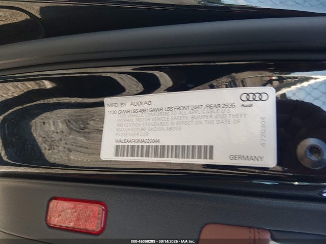 2021 AUDI A4 PREMIUM PLUS 45 TFSI S LINE QUATTRO S TRONIC 9
