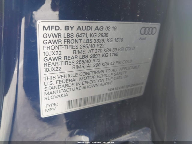 2019 AUDI Q8 55 PREMIUM 9