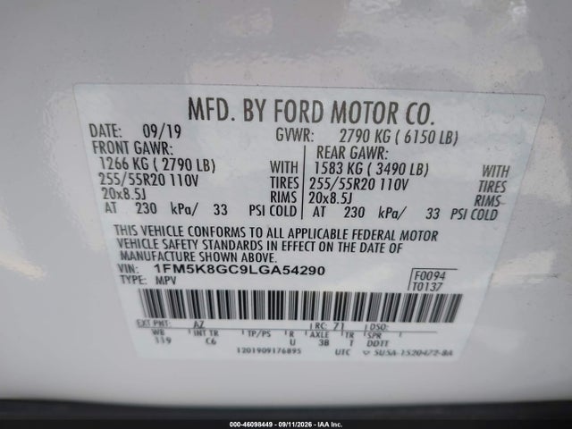 2020 FORD EXPLORER ST 9