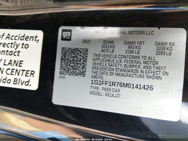 2021 CHEVROLET CAMARO RWD LT1 9