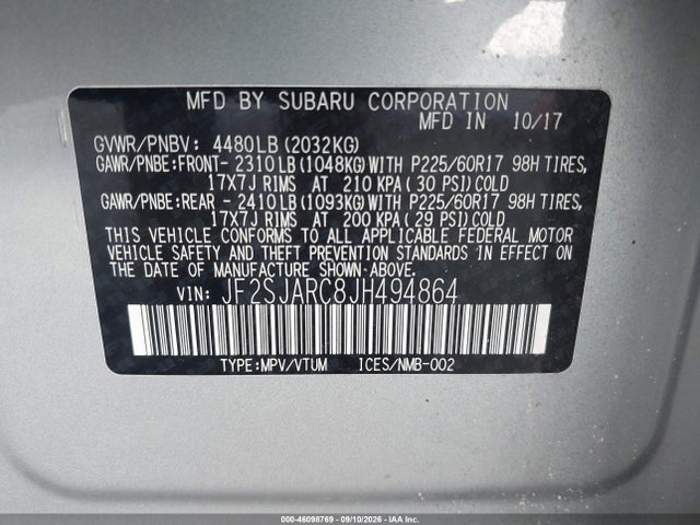 2018 SUBARU FORESTER 2.5I LIMITED 9