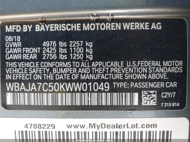 2019 BMW 530I XDRIVE 9