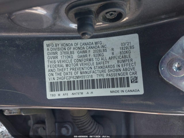 2021 HONDA CIVIC LX 9