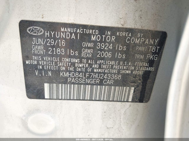 2017 HYUNDAI ELANTRA SE 9