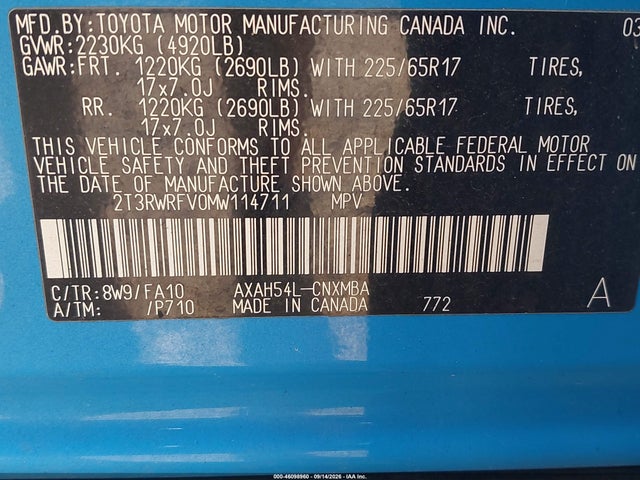2021 TOYOTA RAV4 HYBRID XLE 9