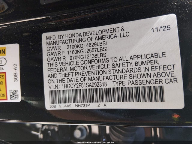 2025 HONDA ACCORD 9