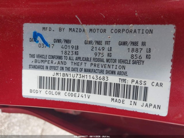 2017 MAZDA MAZDA3 SPORT 9