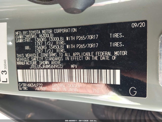 2021 TOYOTA 4RUNNER TRD PRO 9