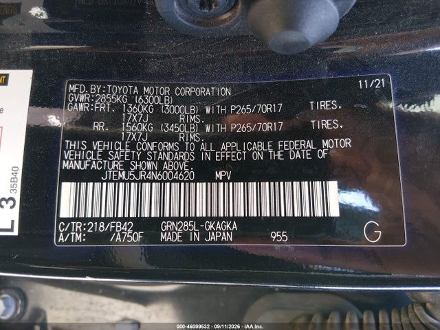 2022 TOYOTA 4RUNNER SR5 9