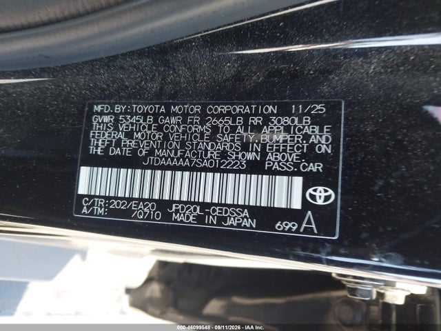 2025 TOYOTA MIRAI XLE 9