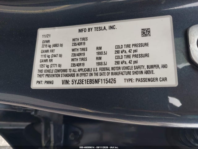 2022 TESLA MODEL 3 LONG RANGE DUAL MOTOR ALL-WHEEL DRIVE 9